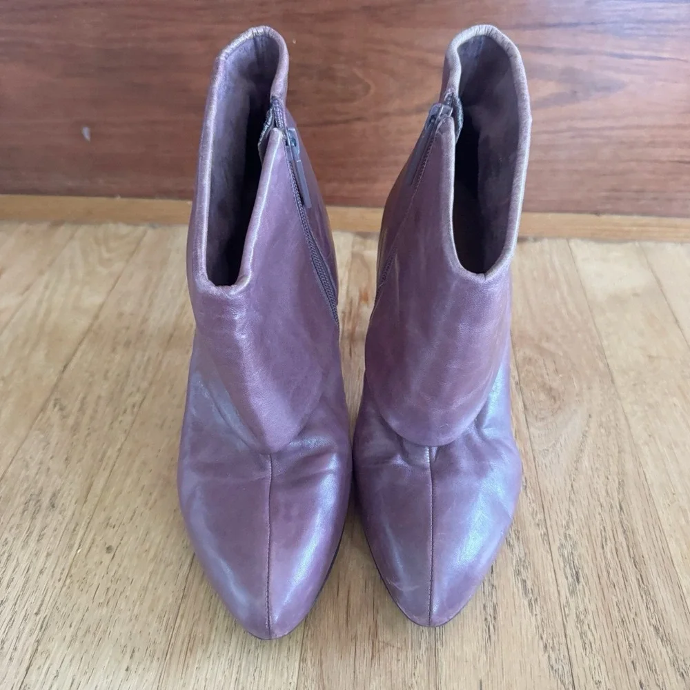 Rare Vintage Nine West Plum Fold Over Boot 3.5